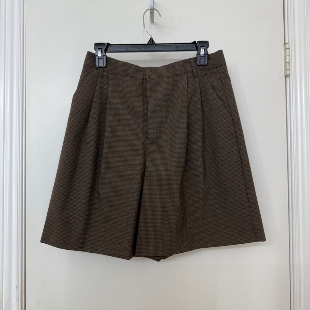 Zara Brown Tailored Bermuda Shorts